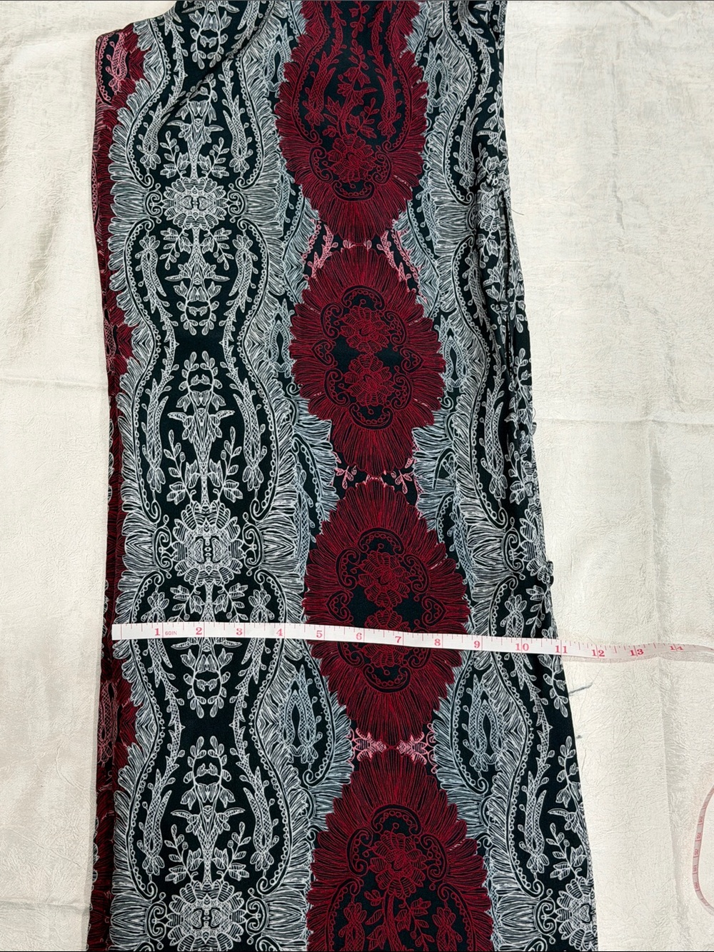 INTERMIX Boho Split Leg Wide Pants Paisley Print Small (P) - Picture 10 of 12